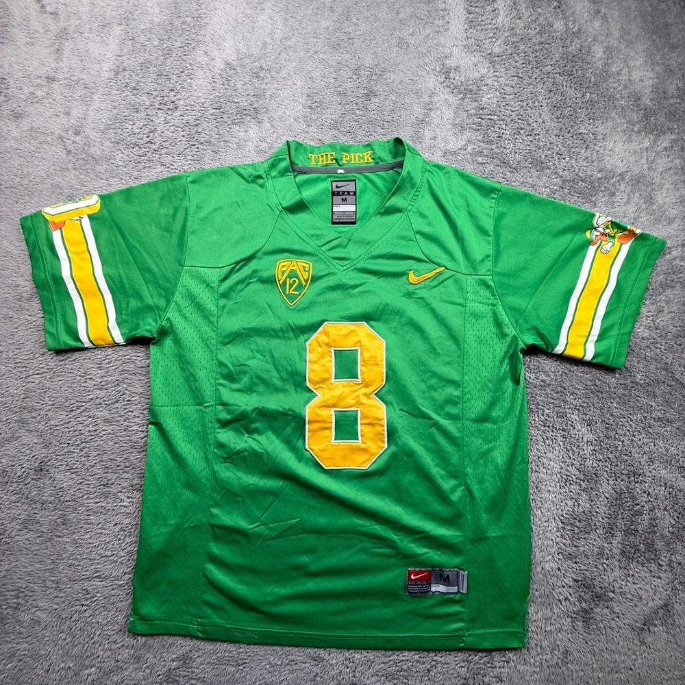 Nike Oregon Ducks Marcus Mariota #8 Pac 12 Jersey Mens M Retro Donald Duck Logo